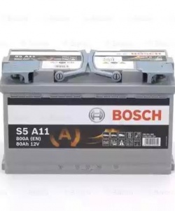 BOSCH 0092S5A110 Аккумуляторная батарея 80Ah BOSCH S5 AGM 12V 80AH 800A