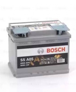 BOSCH 0092S5A050 Аккумуляторная батарея 60Ah BOSCH S5 AGM 12V 60AH 680A